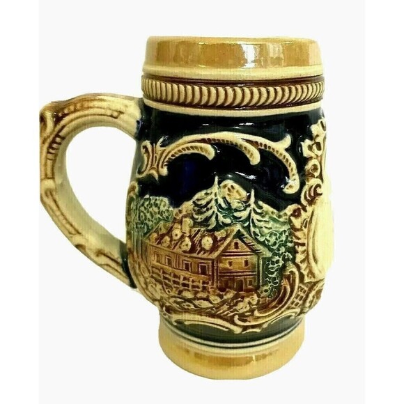 Lerchen Ceramic Beer Stein Mug West Germany Original Collectible Vintage German - Picture 2 of 6